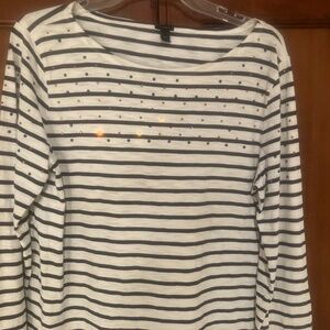 J Crew  Women’s Tee.  Long Sleeved Size M